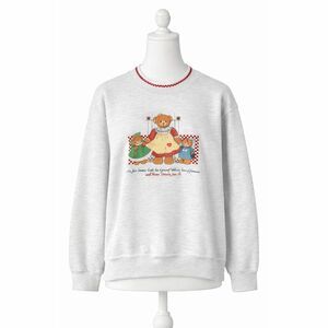 Vintage 90s Morning Sun Grandma Bear Sweatshirt Made  USA Cottagecore Crewneck L